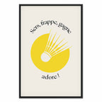 Badminton Shuttlecock Yellow Circle Canvas Print