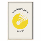 Badminton Shuttlecock Yellow Circle Canvas Print