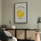 Badminton Shuttlecock Yellow Circle Canvas Print