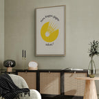 Badminton Shuttlecock Yellow Circle Canvas Print