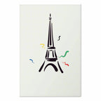 Eiffel Tower Black Illustration Poster