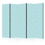 Room Divider Sketch - Airplane Outline on Turquoise