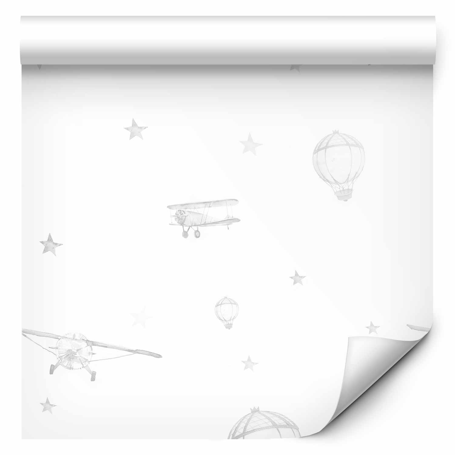 Watercolor Wallpaper for Children - Airplanes & Balloons