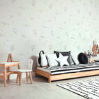 Watercolor Airplanes and Balloons Kids Wallpaper