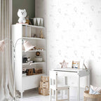 Watercolor Airplanes and Balloons Kids Wallpaper