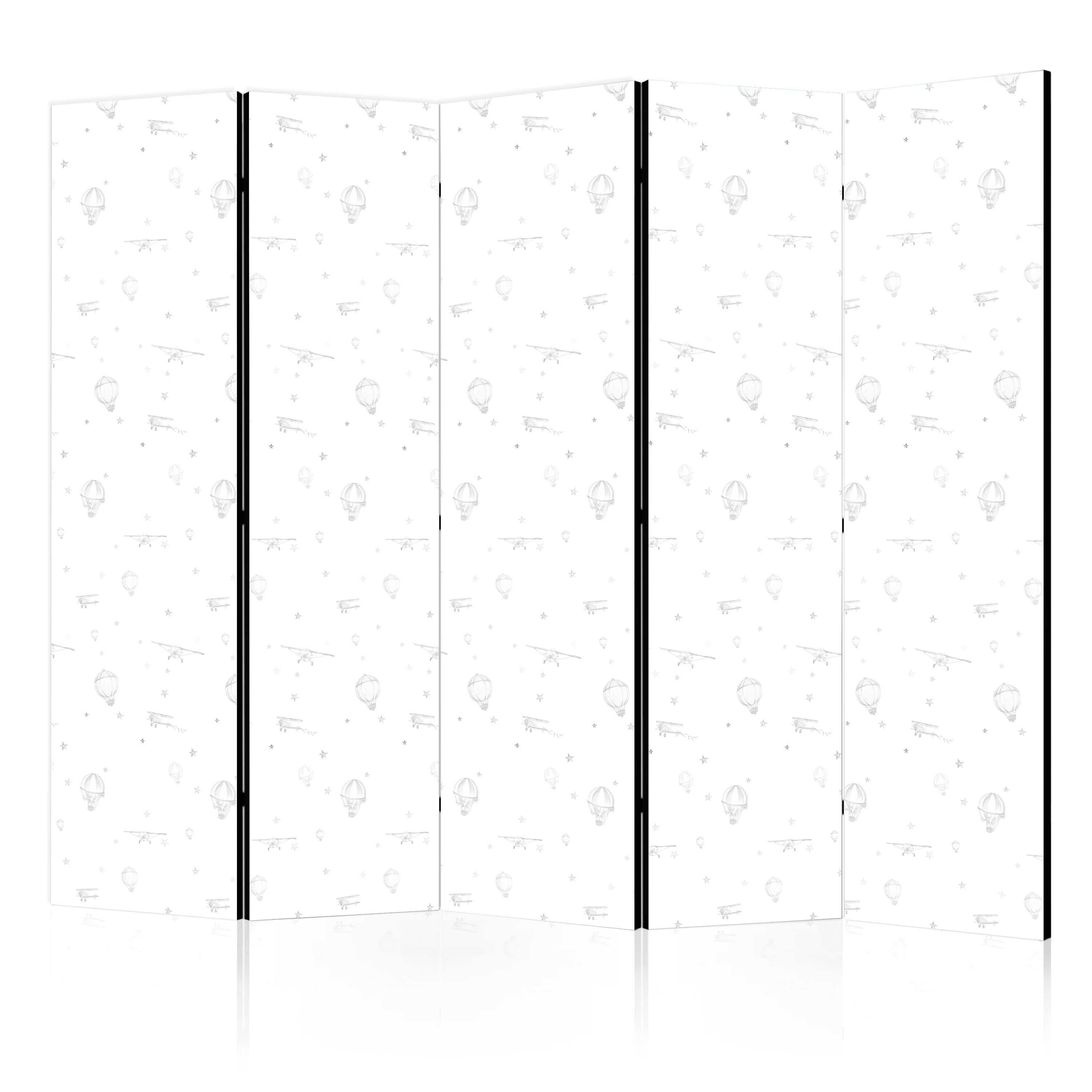 Room Divider Watercolor Airplanes and Balloons