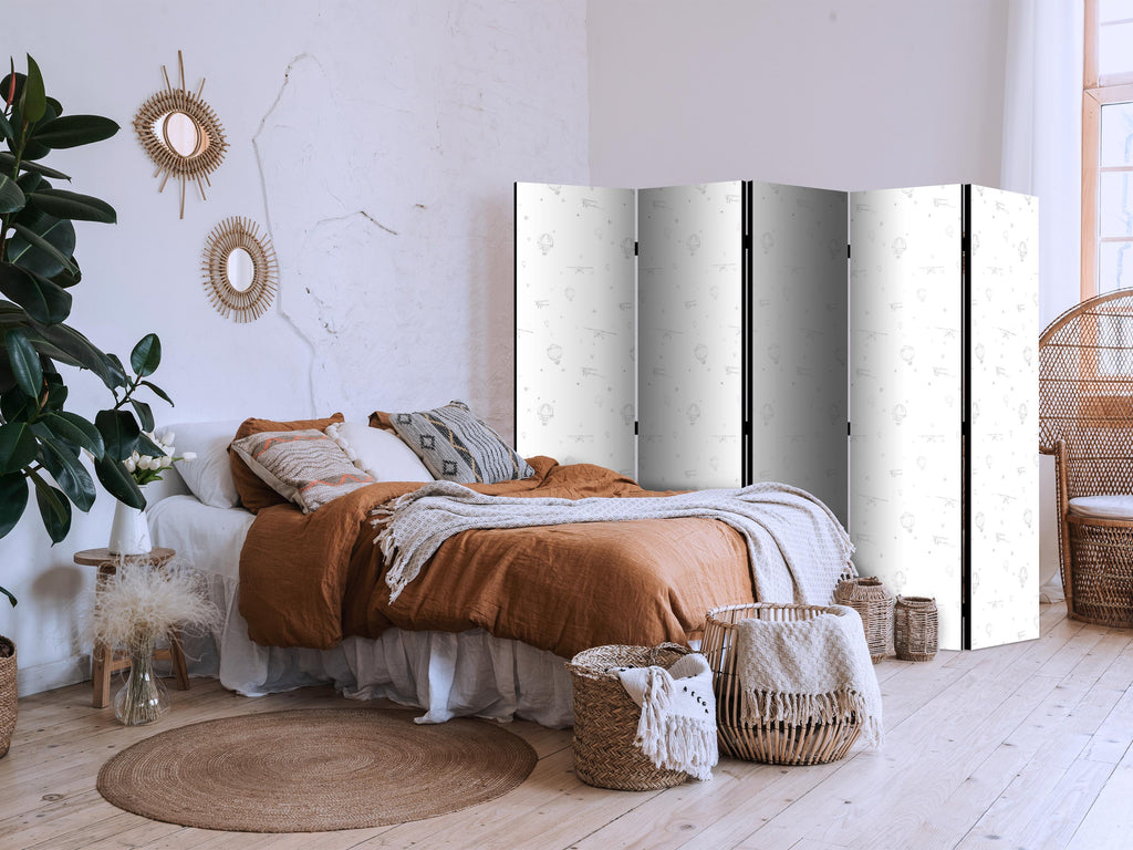 Room Divider Watercolor Airplanes and Balloons