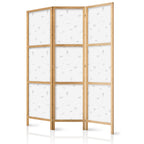 Japanese Room Divider - 3-Panel Screen with Airplane Motif