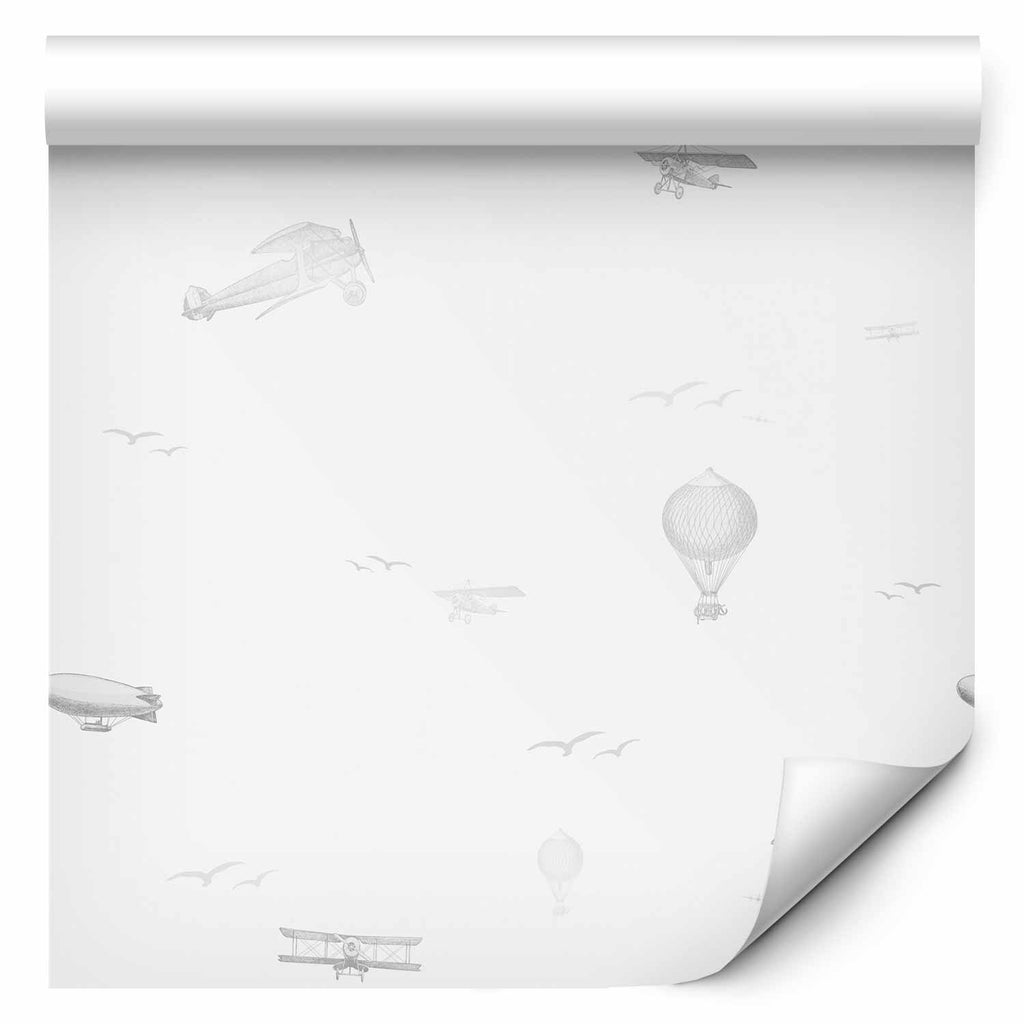 Wall Murals for Children: Airplanes and Balloons Wallpaper
