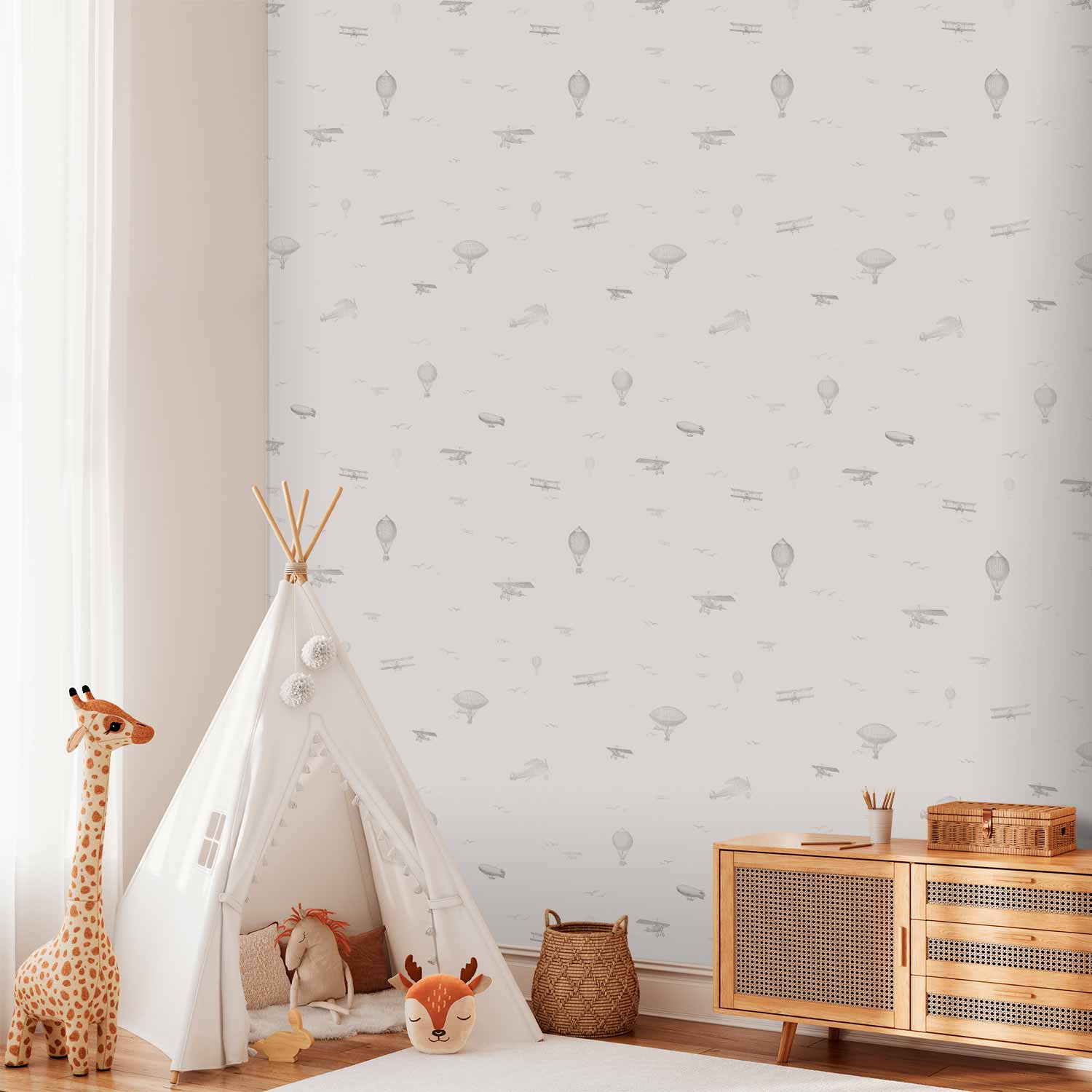 Airplanes Balloons and Airships Sky Children Wallpapers