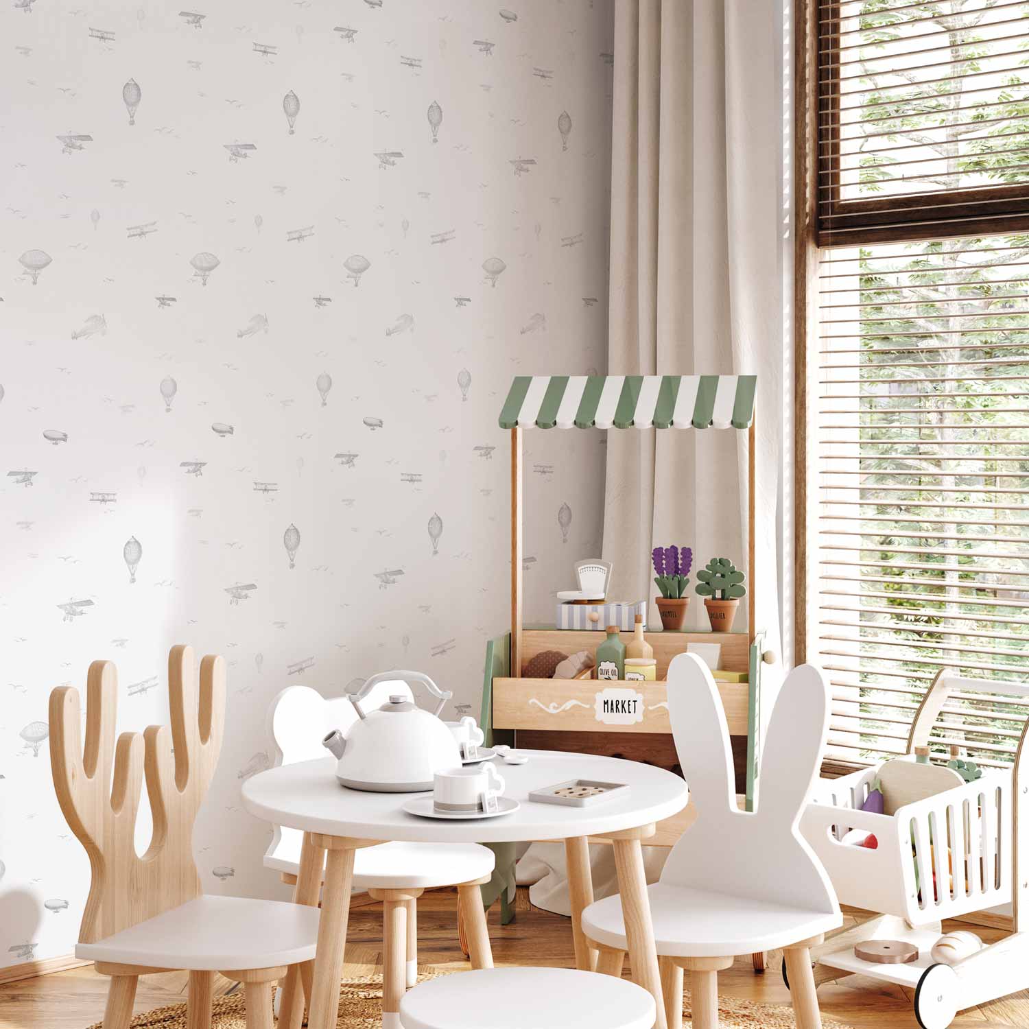 Airplanes Balloons and Airships Sky Children Wallpapers