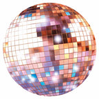 Rose Gold Disco Ball Shine Round Wall Murals