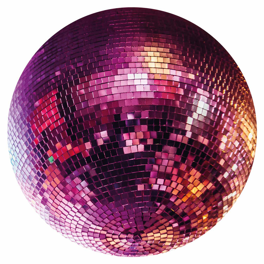 Magenta Disco Ball Round Wall Mural