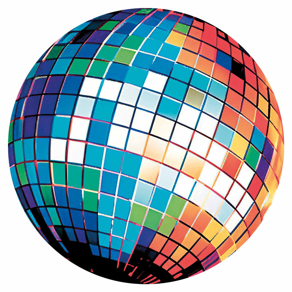 Blue Disco Ball 3D Round Wall Mural