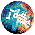 Blue Disco Ball 3D Round Wall Mural