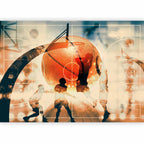 I Love Basketball Multicolor Sports Wall Mural