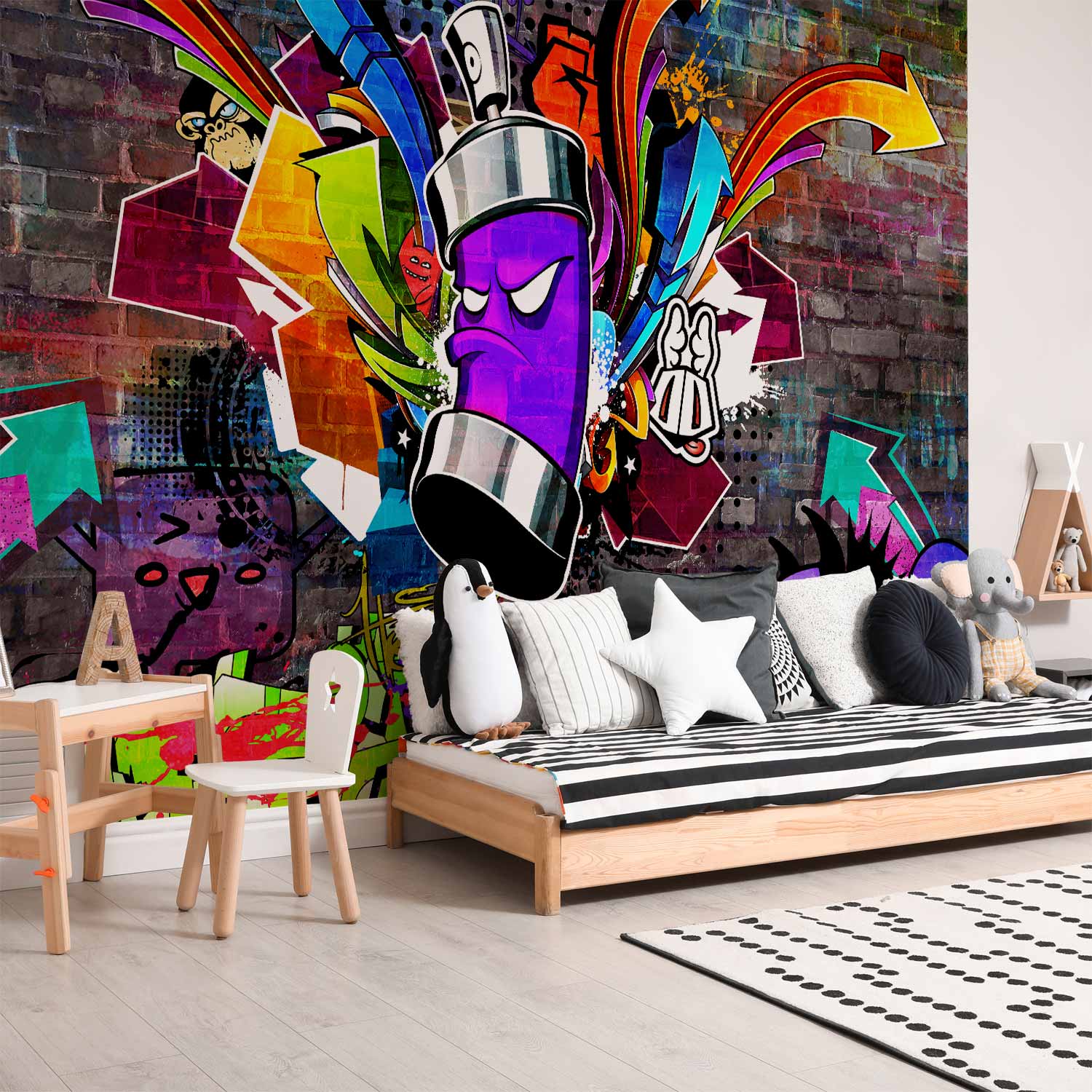 Colourful Graffiti Urban Texture Wall Mural