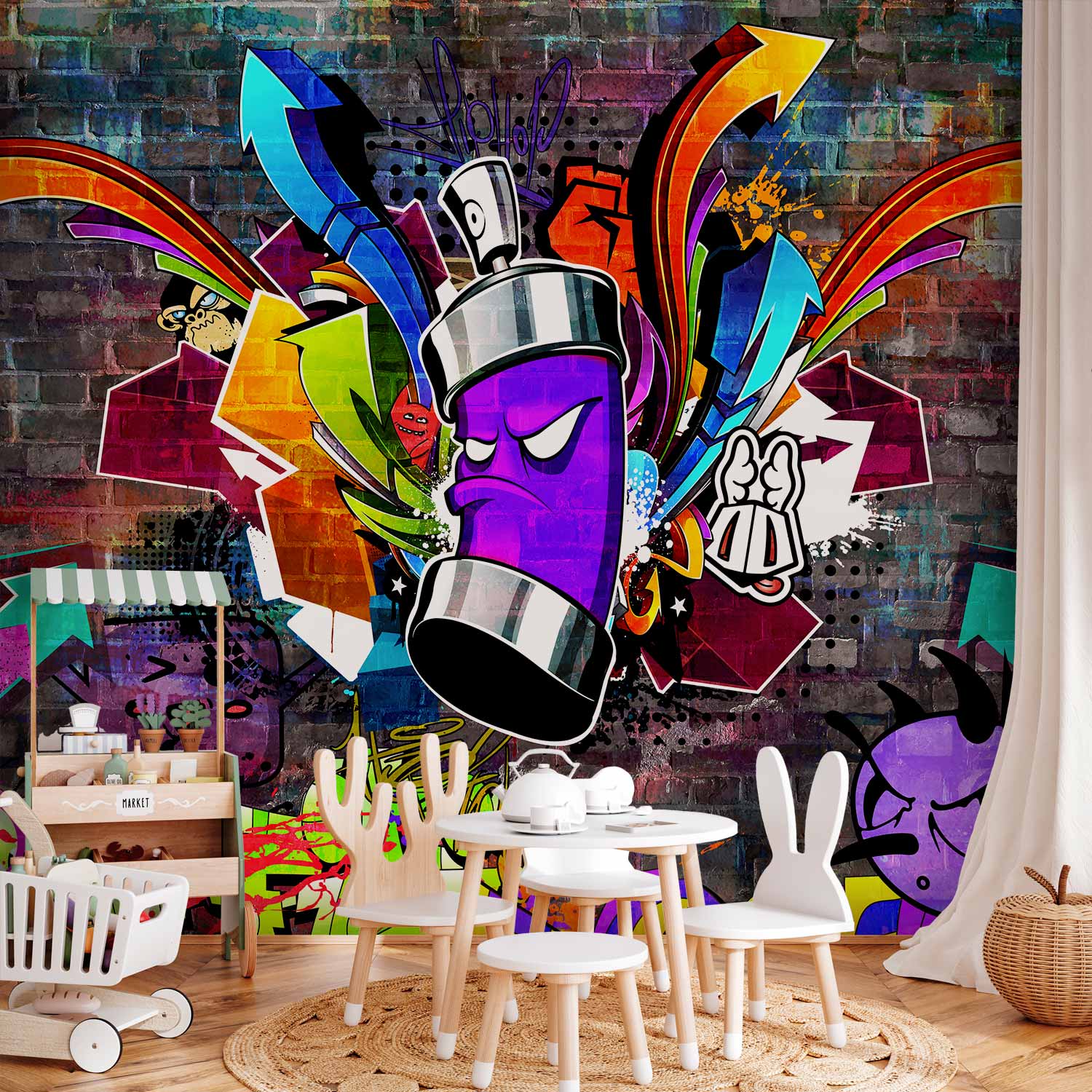 Colourful Graffiti Urban Texture Wall Mural