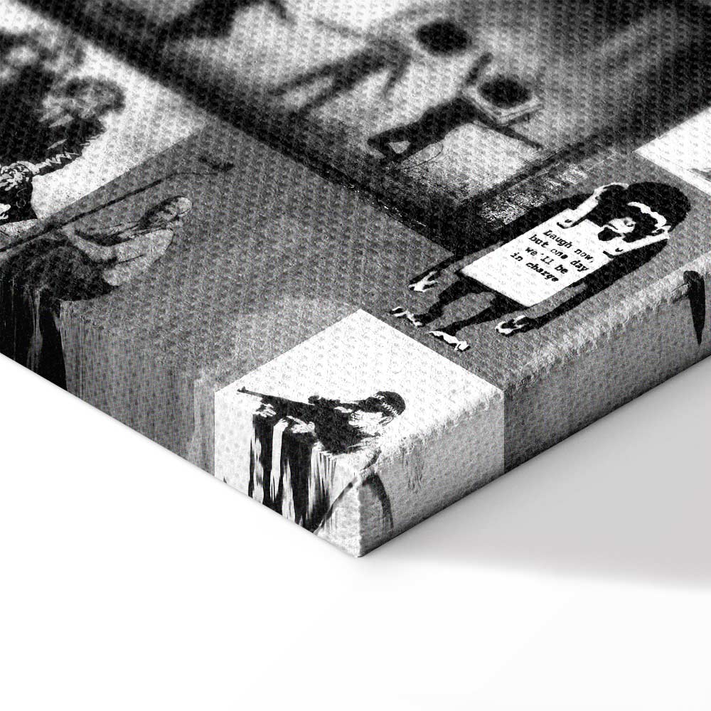 Banksy Street Art Multicolor Graffiti Canvas Print