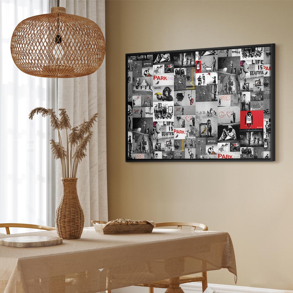 Banksy Street Art Multicolor Graffiti Canvas Print