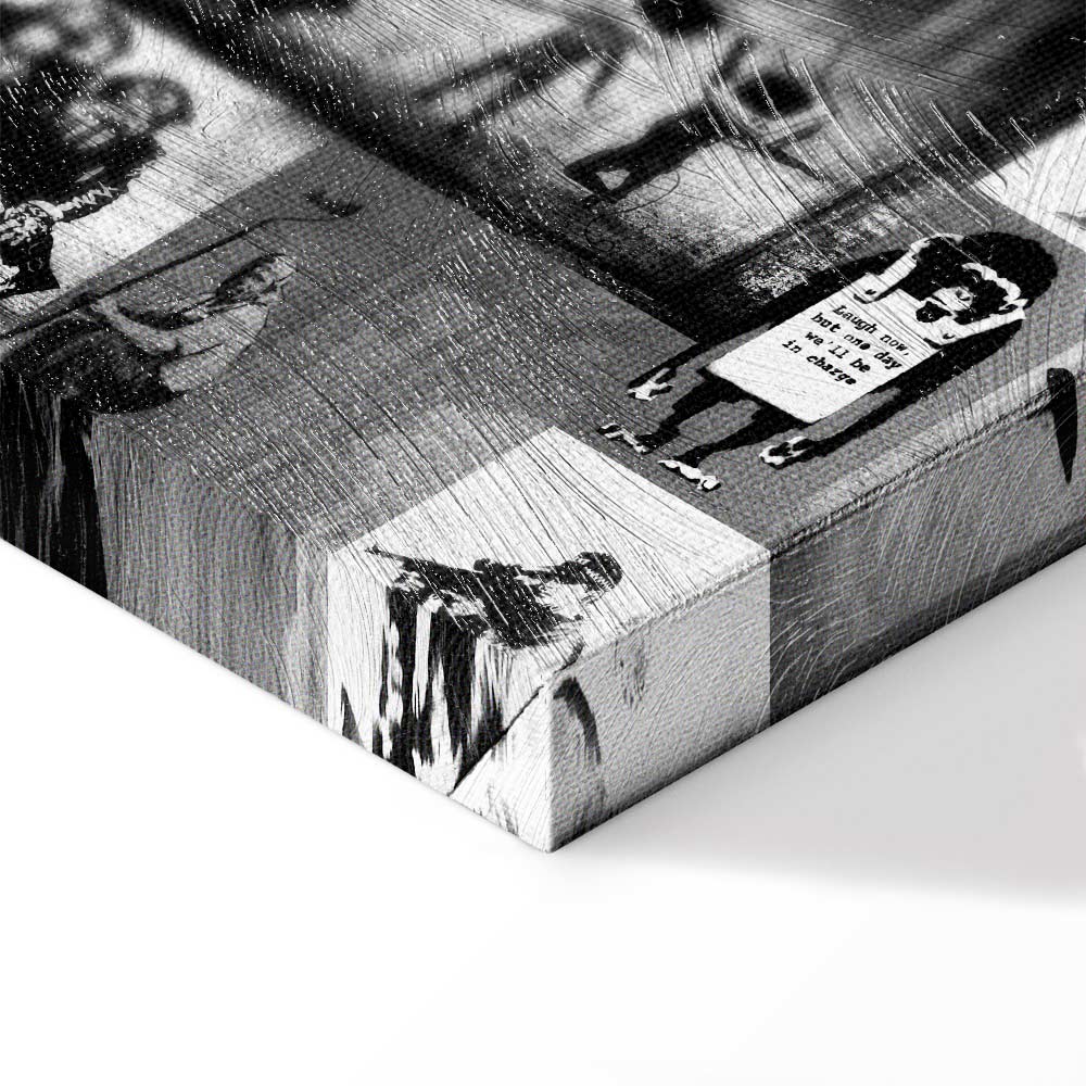 Banksy Street Art Multicolor Graffiti Canvas Print