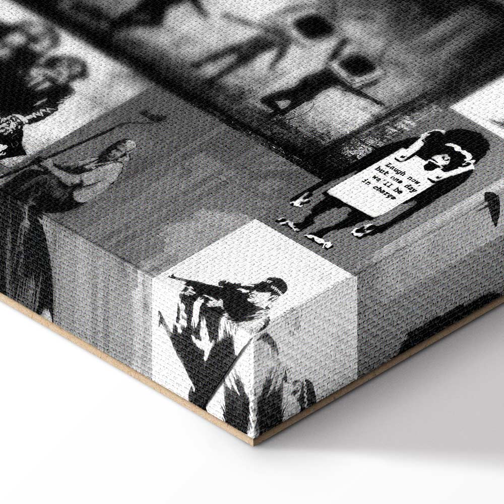 Banksy Street Art Multicolor Graffiti Canvas Print