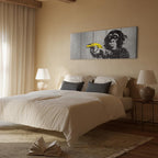 Graffiti Monkey and Banana Urban Canvas Print