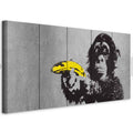 Graffiti Monkey and Banana Urban Canvas Print
