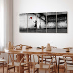 Banksy Runaway Balloon Graffiti Canvas Print