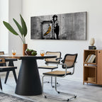 Banksy Monkey with Banana Urban Canvas Print