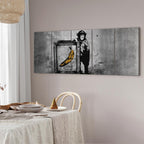 Banksy Monkey with Banana Urban Canvas Print