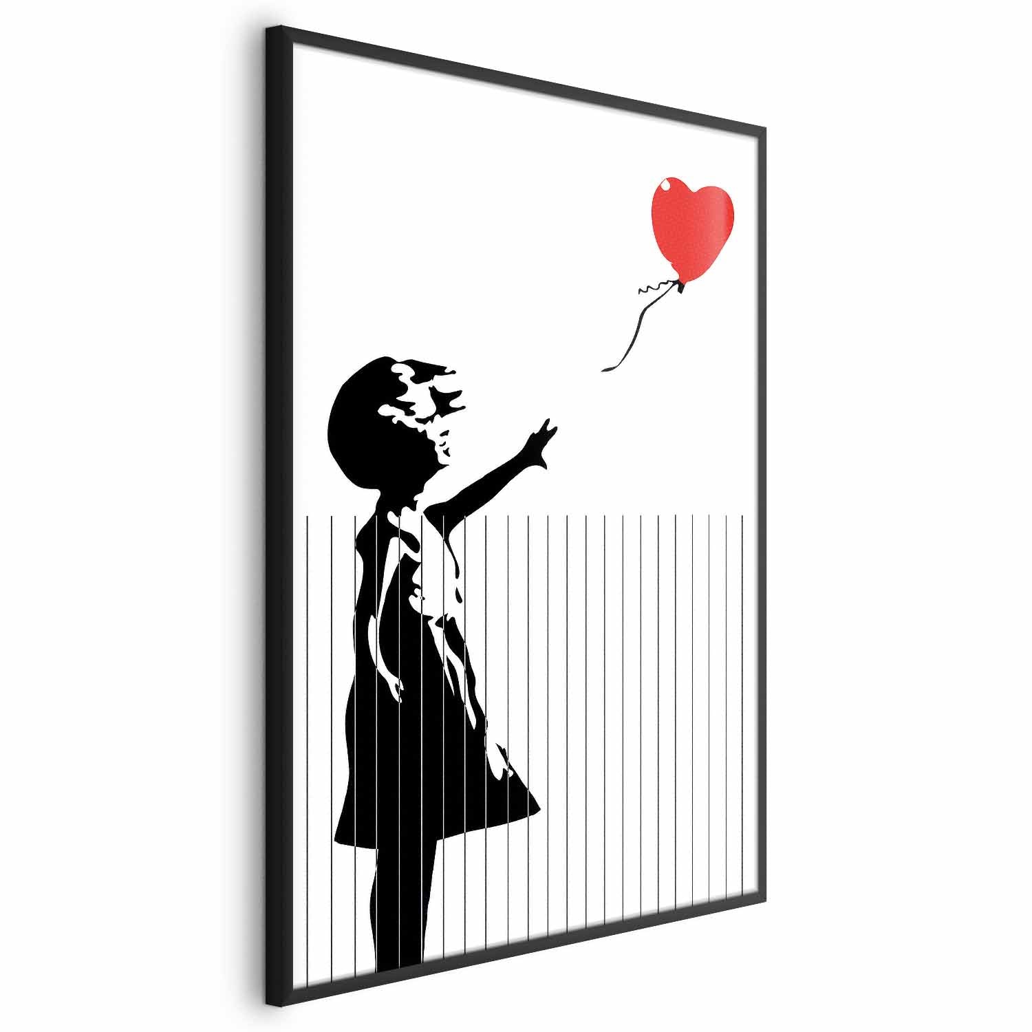 Girl with Hearts Graffiti Poster