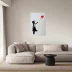 Girl with Red Balloon Street Art Poster