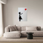 Girl with Red Balloon Street Art Poster