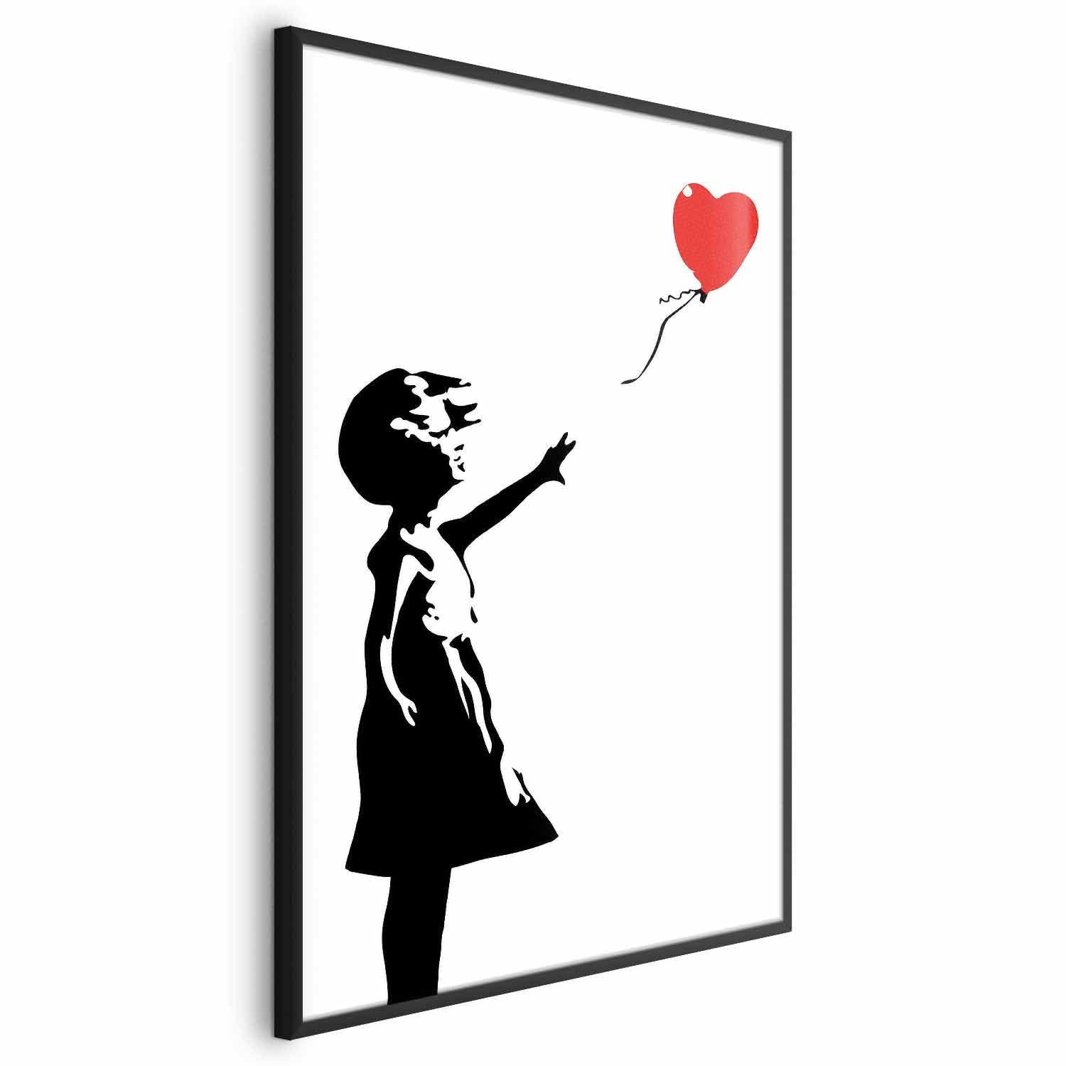 Girl with Red Balloon Street Art Poster