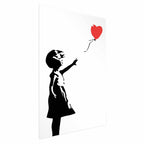 Girl with Red Balloon Street Art Poster