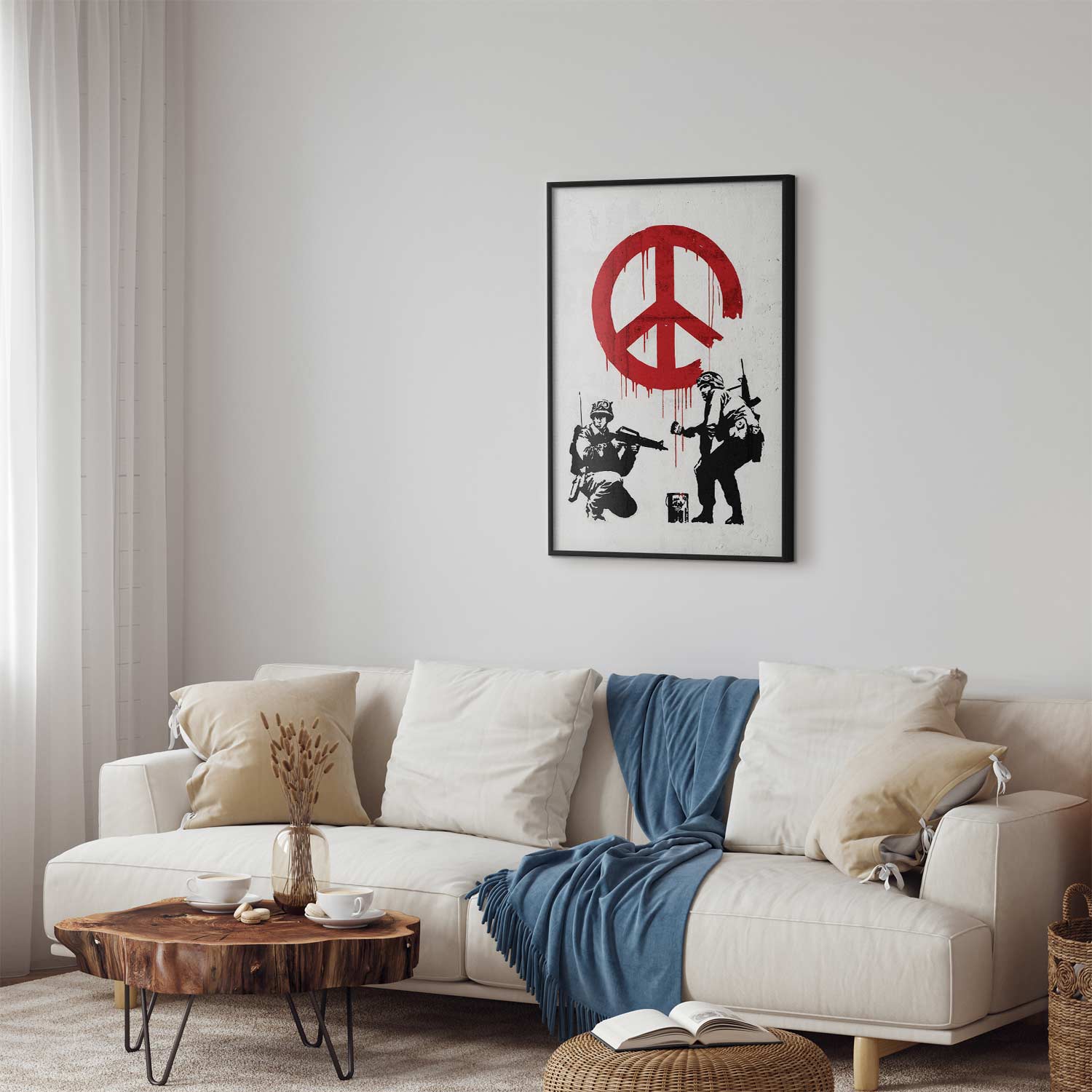 Banksy War and Peace Graffiti Poster