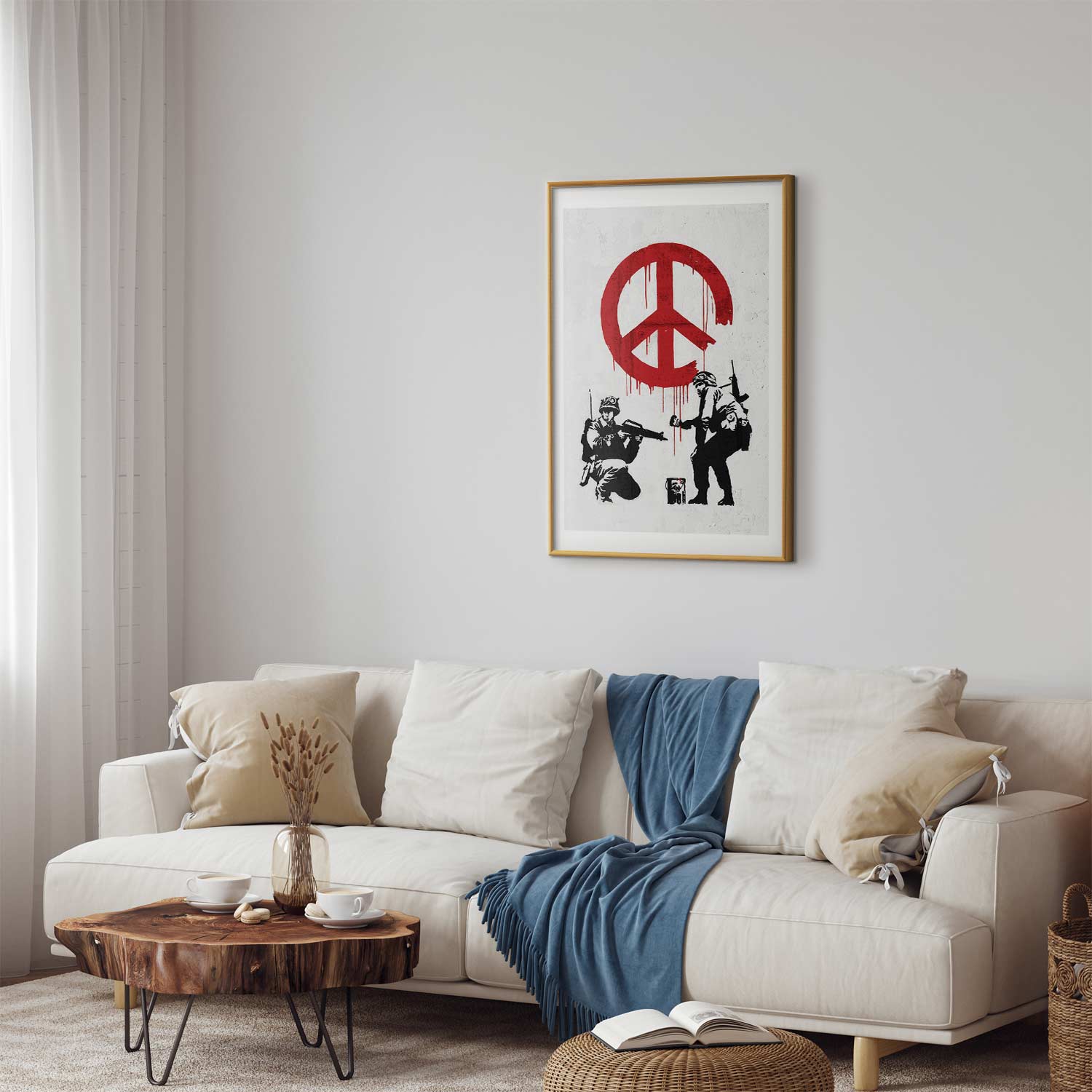 Banksy War and Peace Graffiti Poster