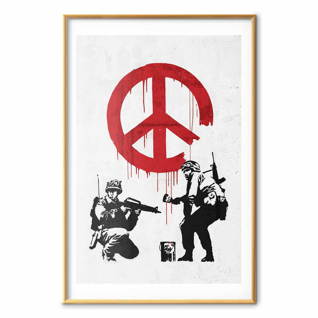 Banksy War and Peace Graffiti Poster