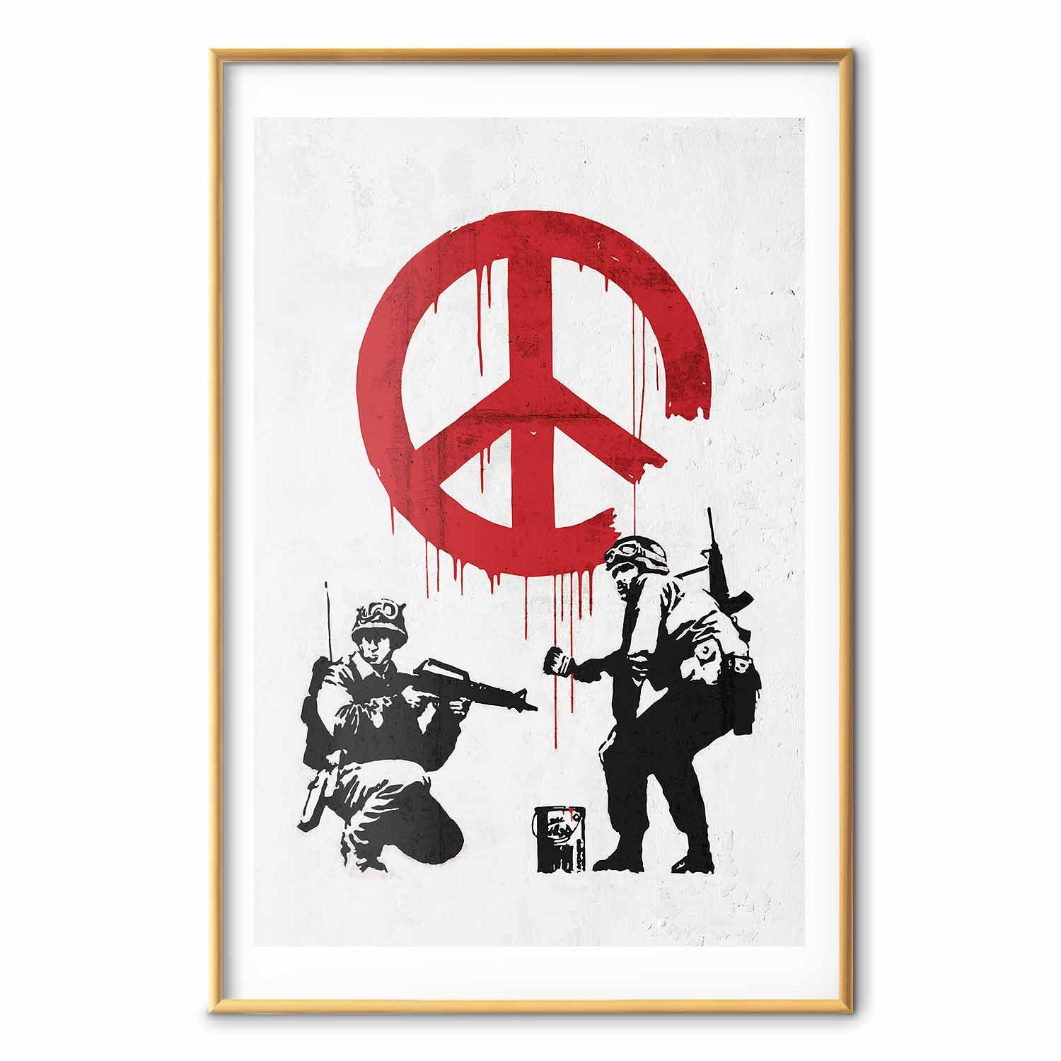 Banksy War and Peace Graffiti Poster