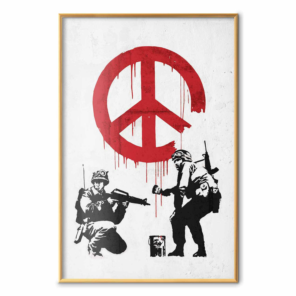 Banksy War and Peace Graffiti Poster
