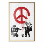 Banksy War and Peace Graffiti Poster