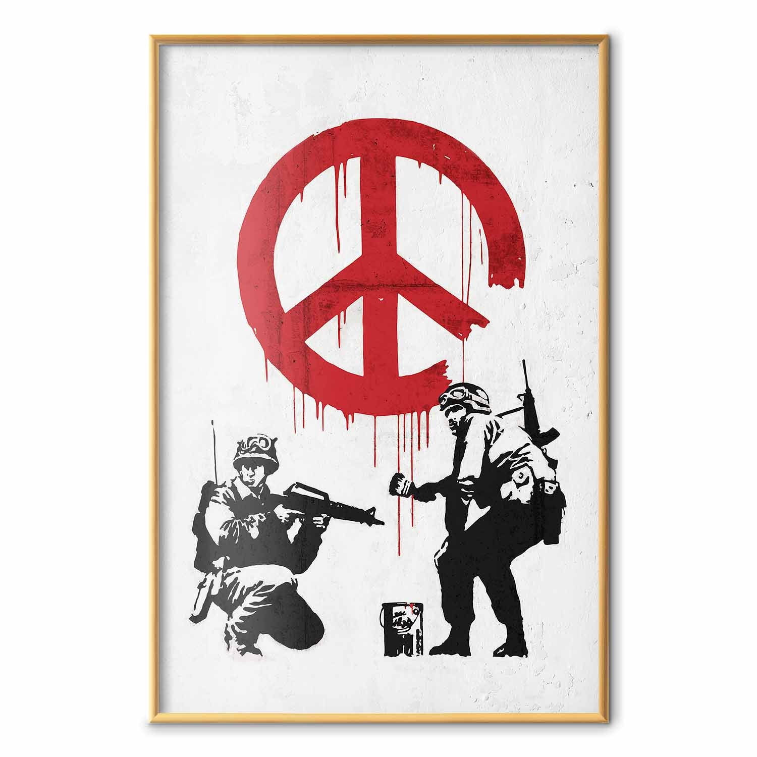 Banksy War and Peace Graffiti Poster