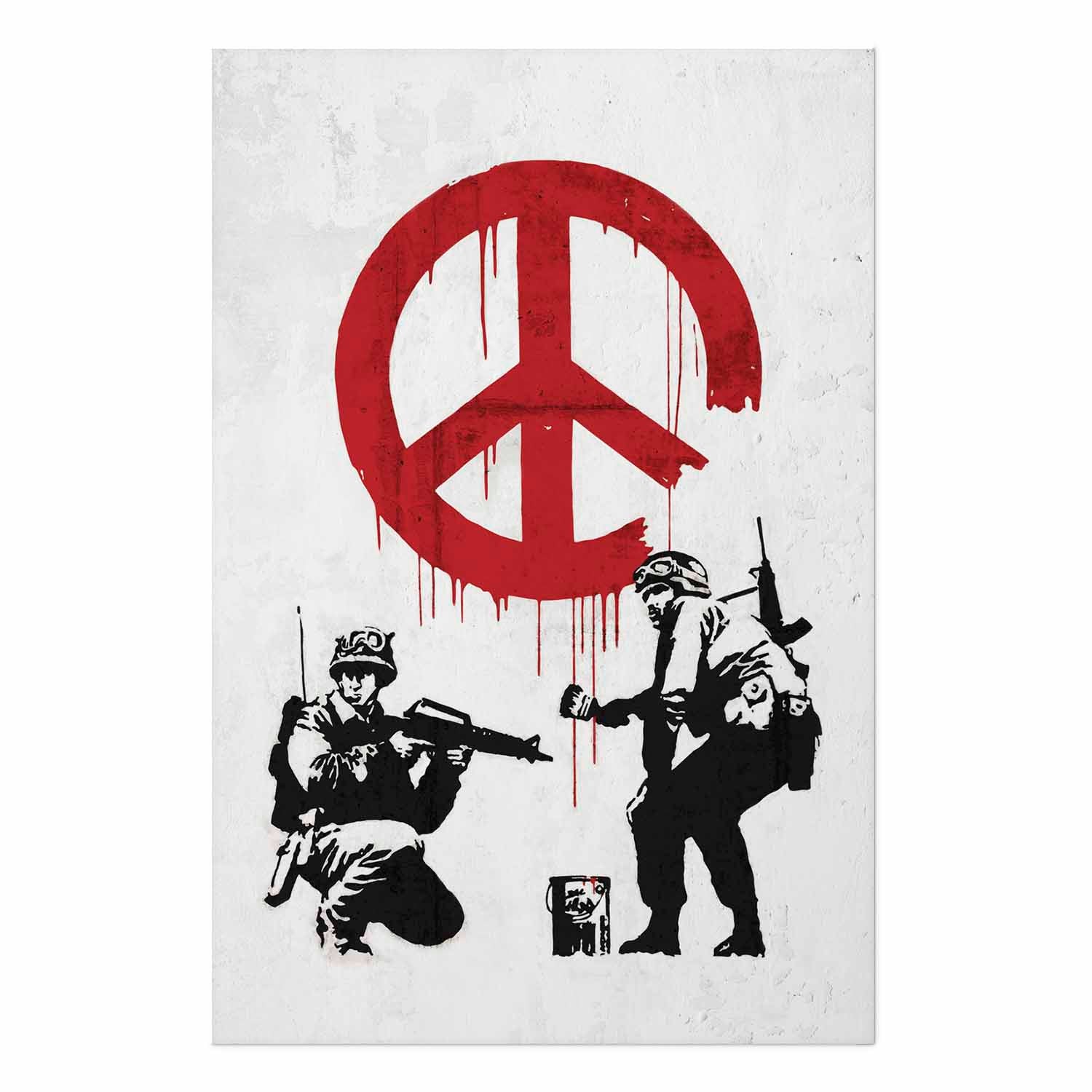 Banksy War and Peace Graffiti Poster