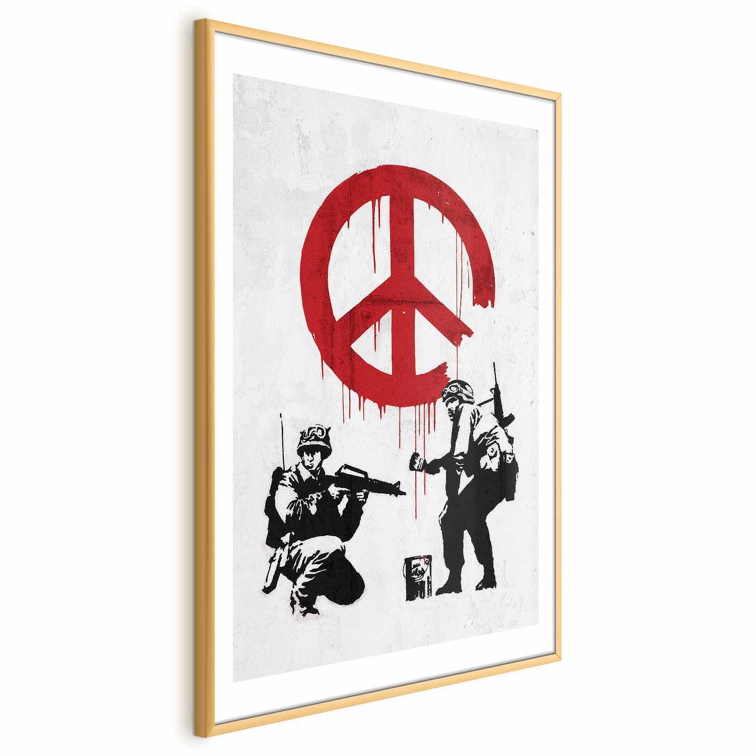 Banksy War and Peace Graffiti Poster