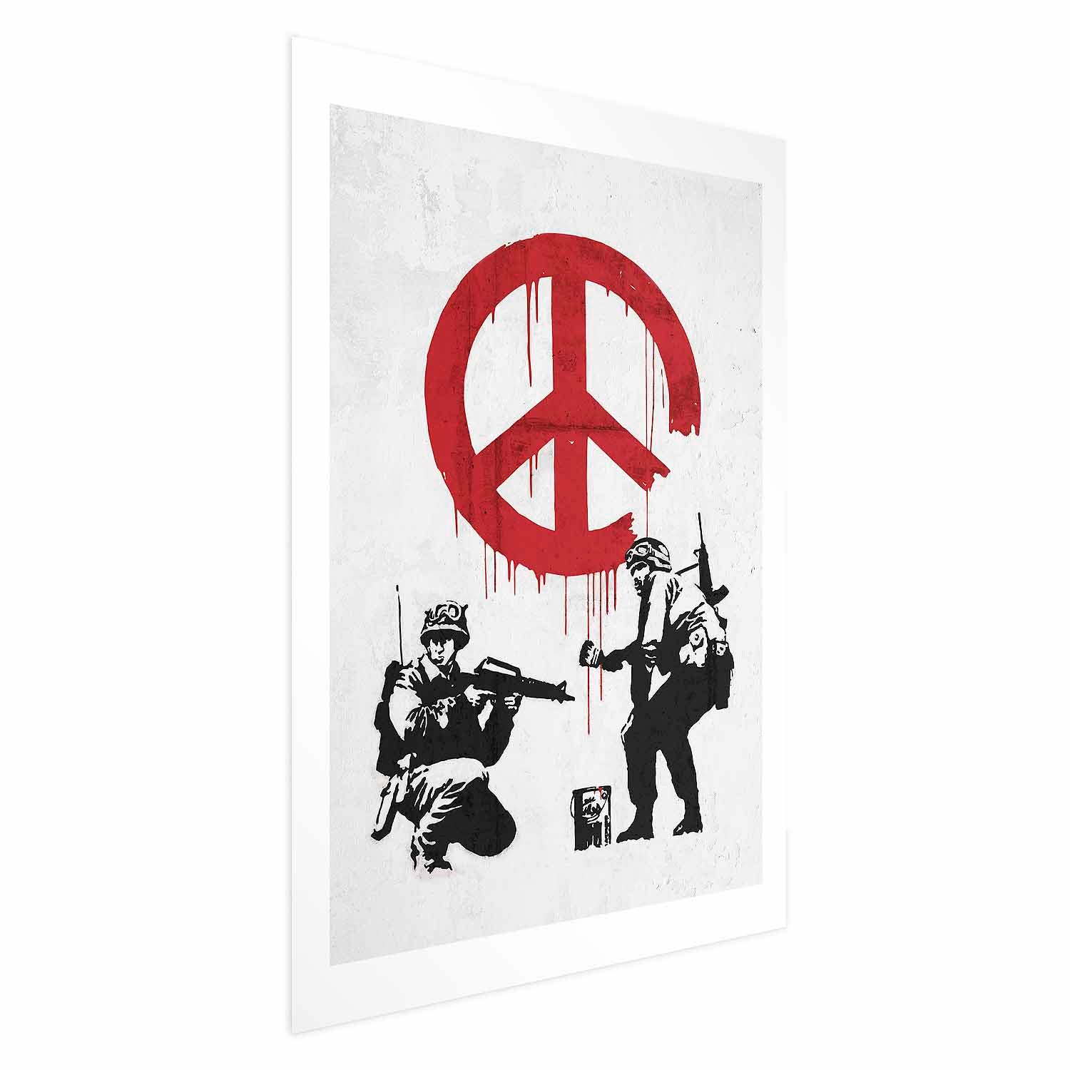 Banksy War and Peace Graffiti Poster