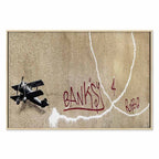 Banksy Plane Red Graffiti Canvas Print