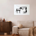 Banksy Zebra Washing Street Art Poster