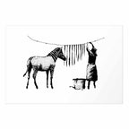 Banksy Zebra Washing Street Art Poster