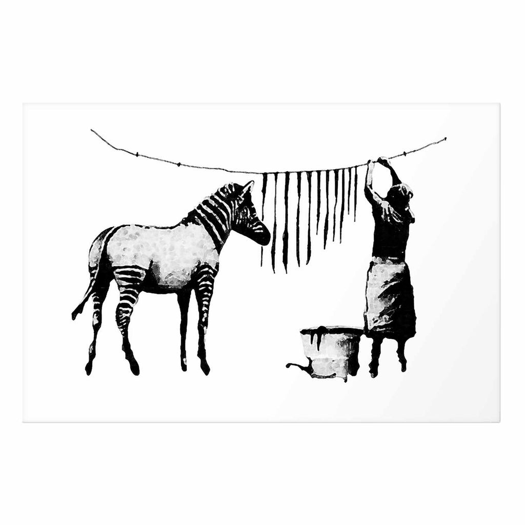 Banksy Zebra Washing Street Art Poster